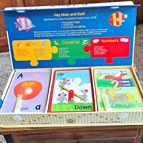 🧩 Early Learning ABC, Opposites, And Number Puzzle Sets - Picture 1 of 8